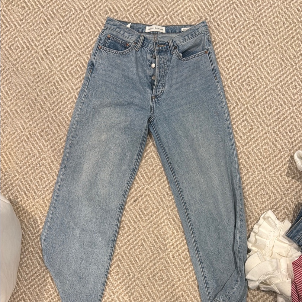 Denim Forum Farrah High Rise Wide Leg Jeans